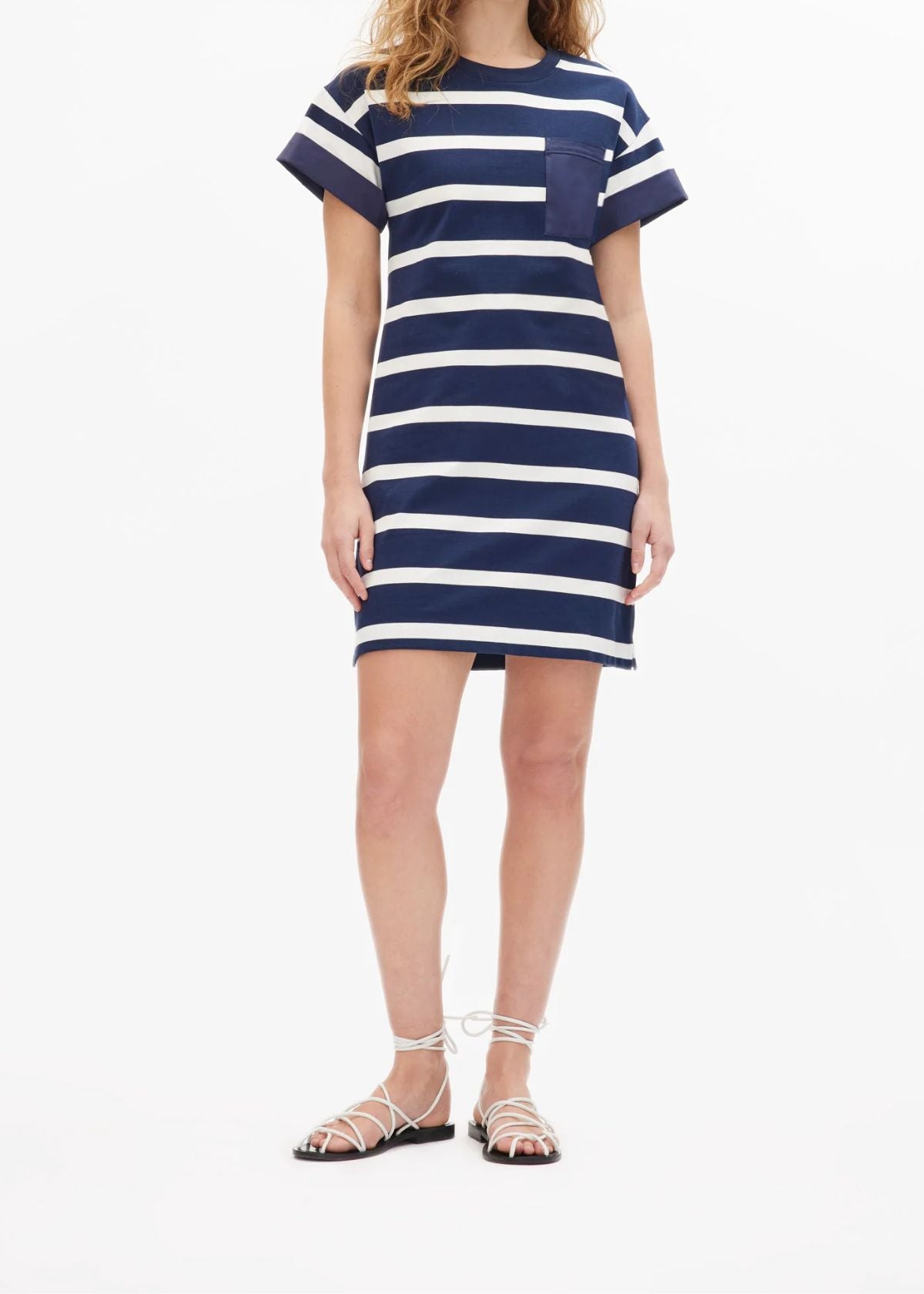 TANYA TAYLOR Waverly Dress - Maritime Blue/White Multi