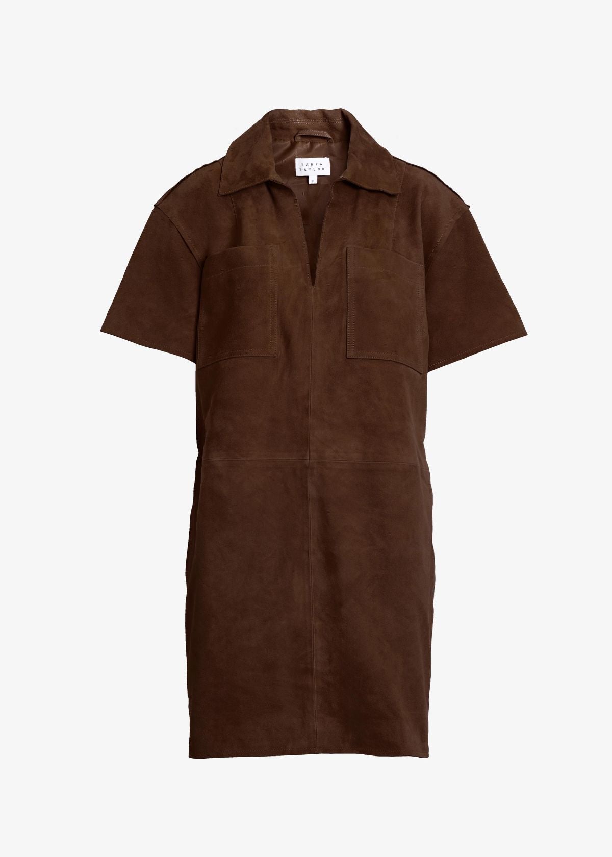 TANYA TAYLOR Tabby Suede Mini Dress - Chocolate