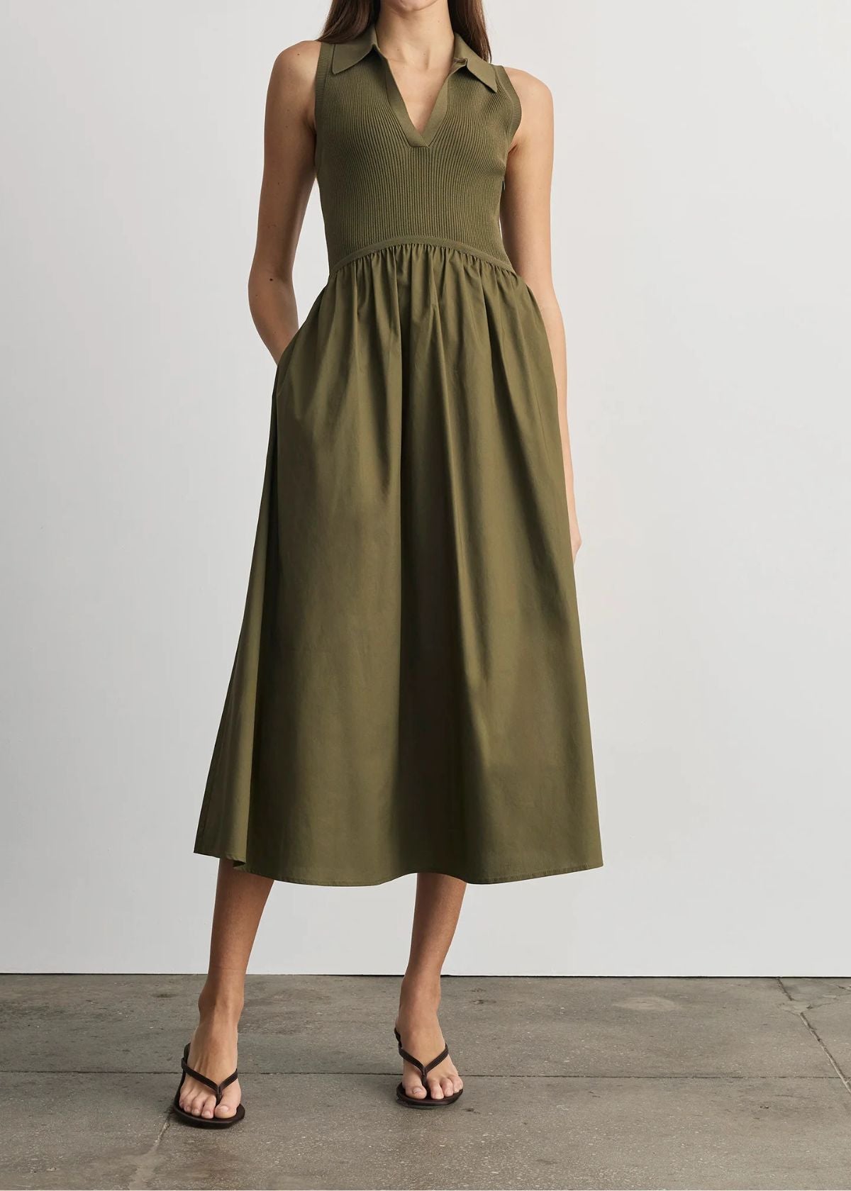 TANYA TAYLOR Bess Midi Dress - Fern
