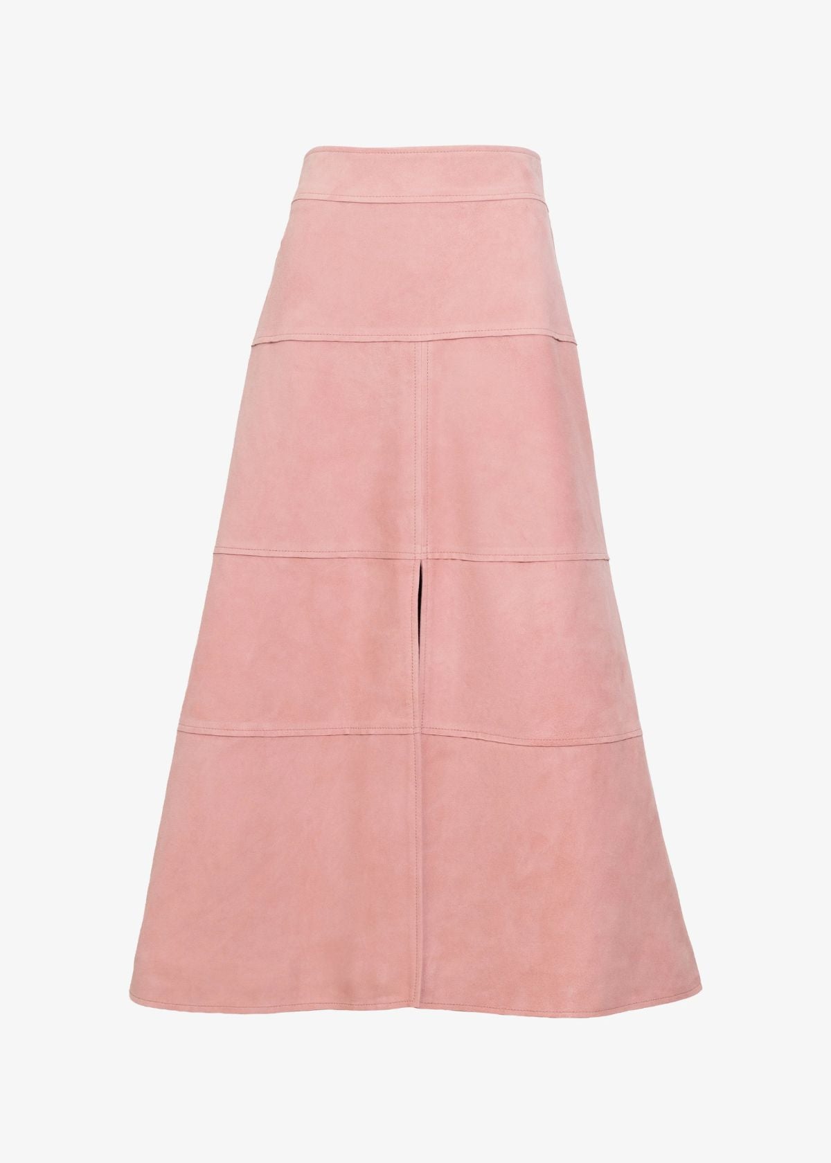 TANYA TAYLOR Hudson Suede Skirt - Rose Quartz