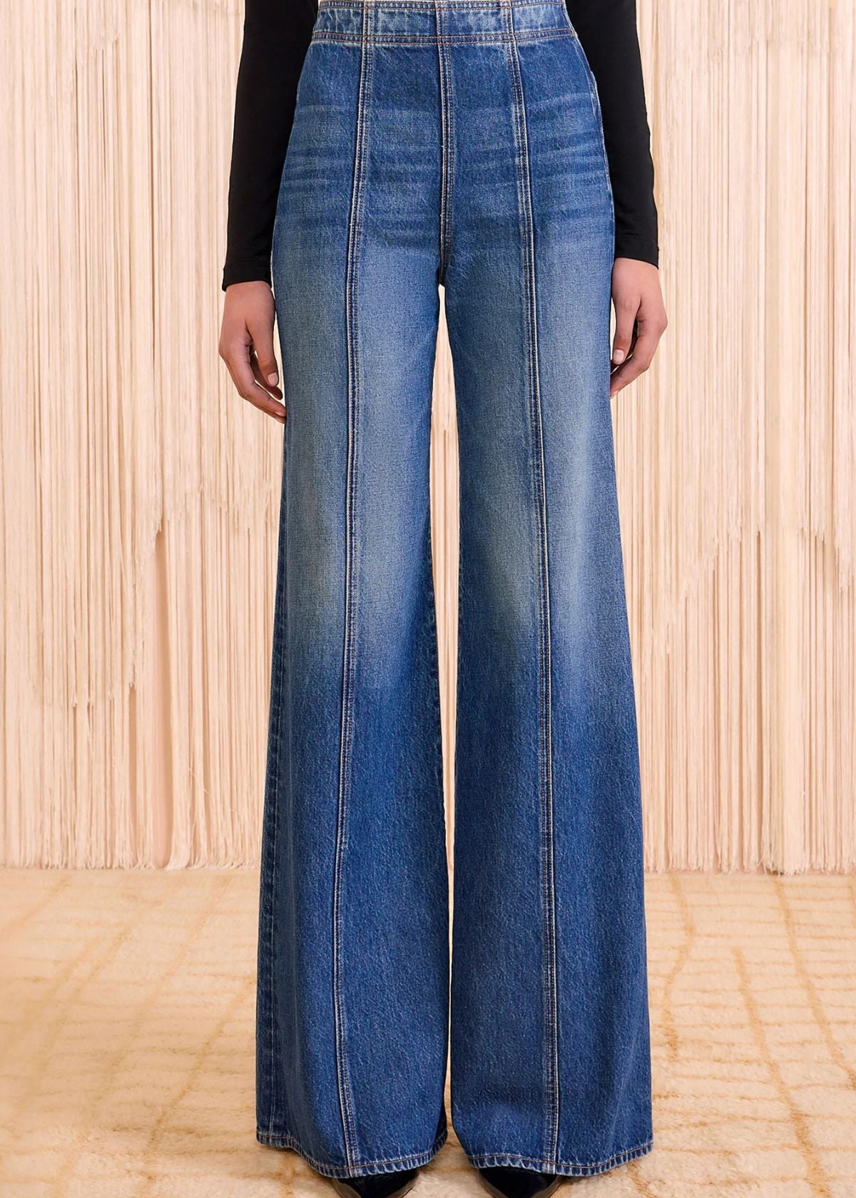 ULLA JOHNSON The Bianca High Rise Kick Flare Jean - Nile