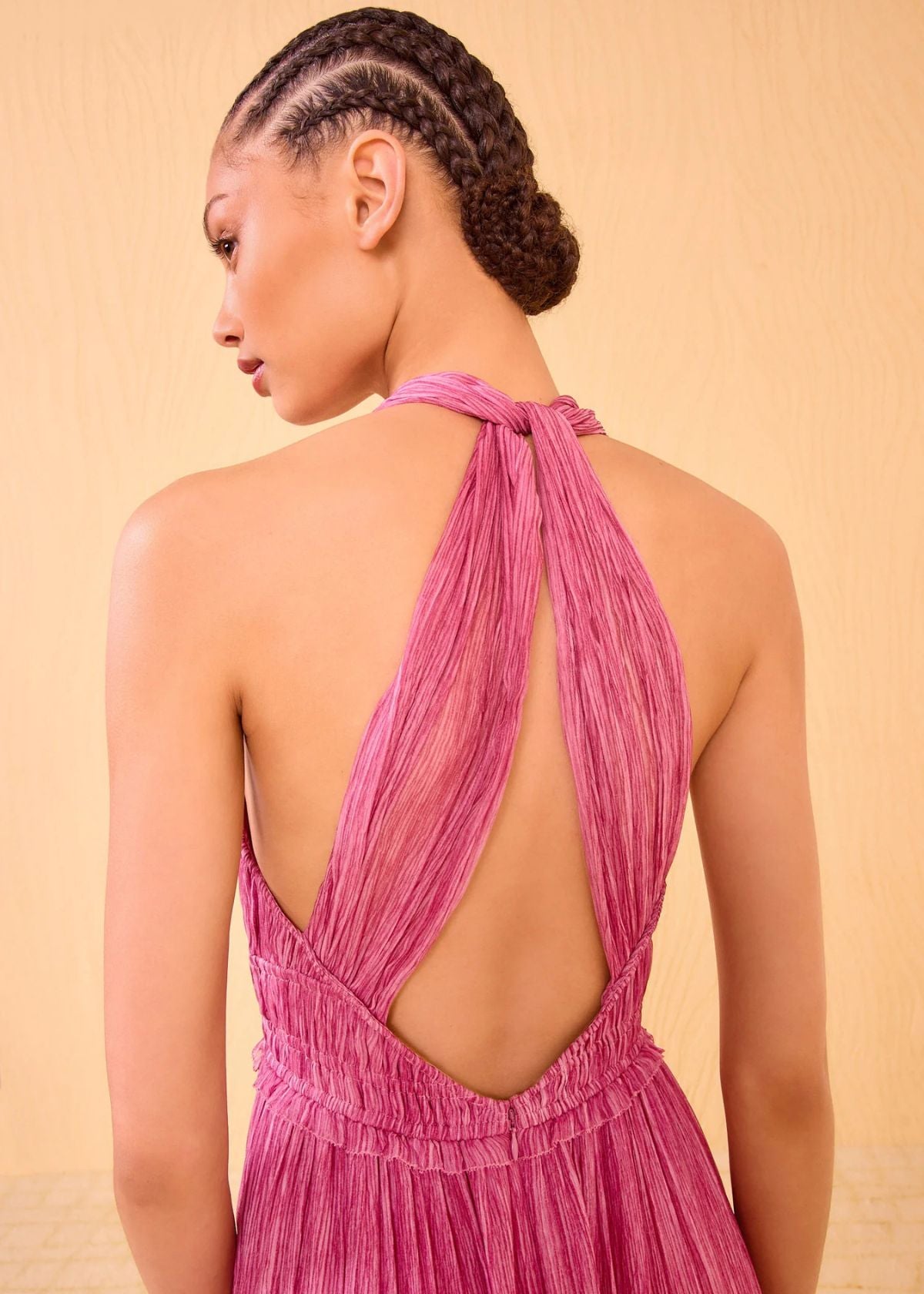 ULLA JOHNSON Freesia Silk Chiffon Gown - Amaranthus