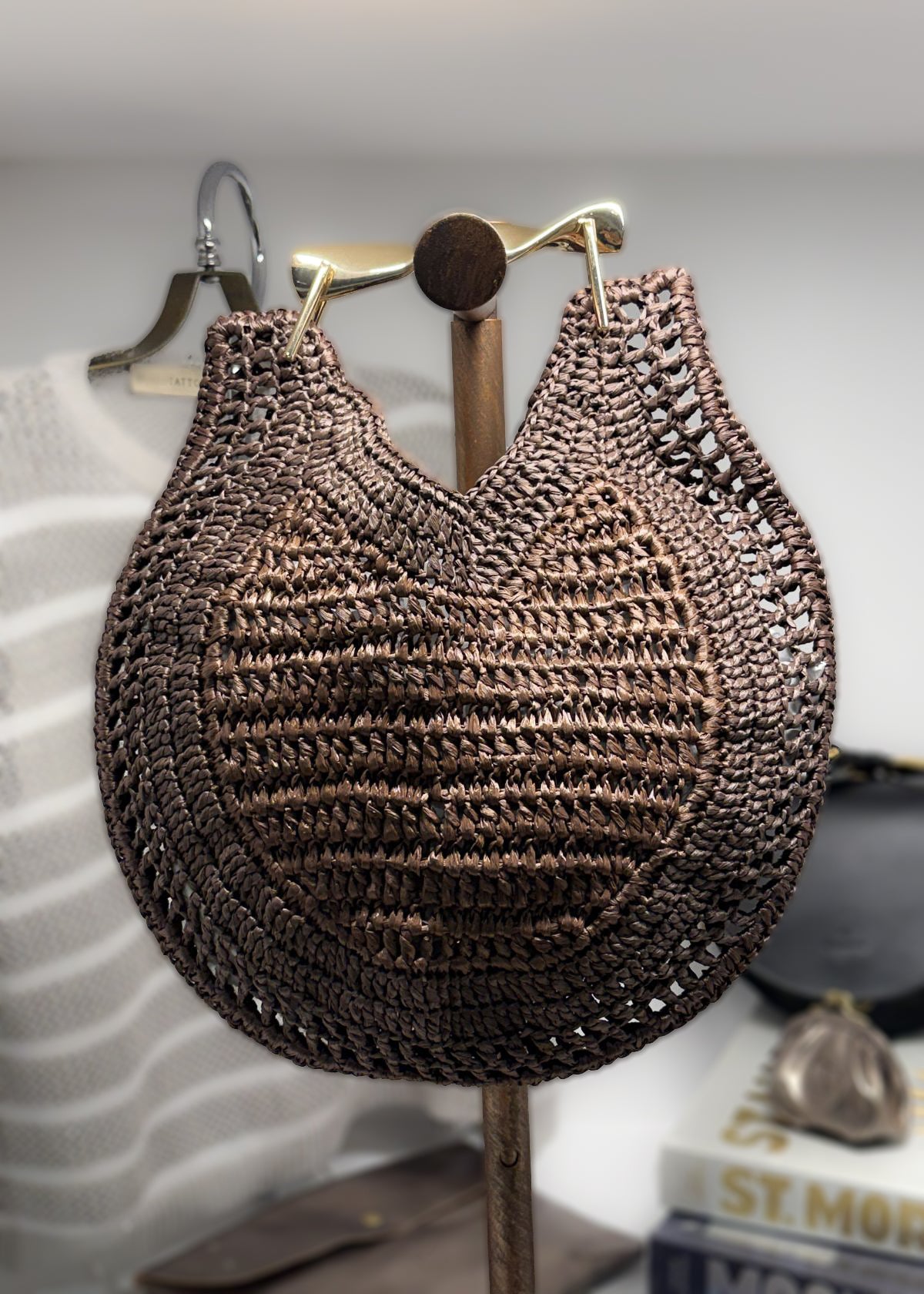 VIAMAILBAG Diva Crochet Bag - Brown