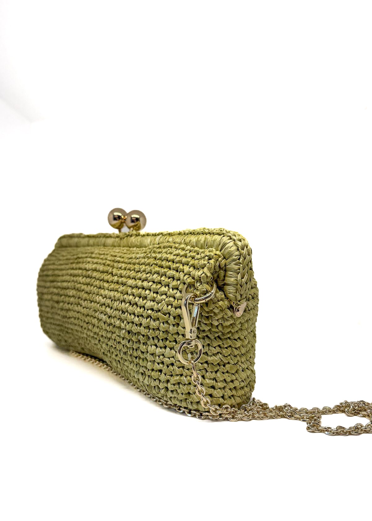 VIAMAILBAG Cora Crochet Clutch Handbag - Pistachio