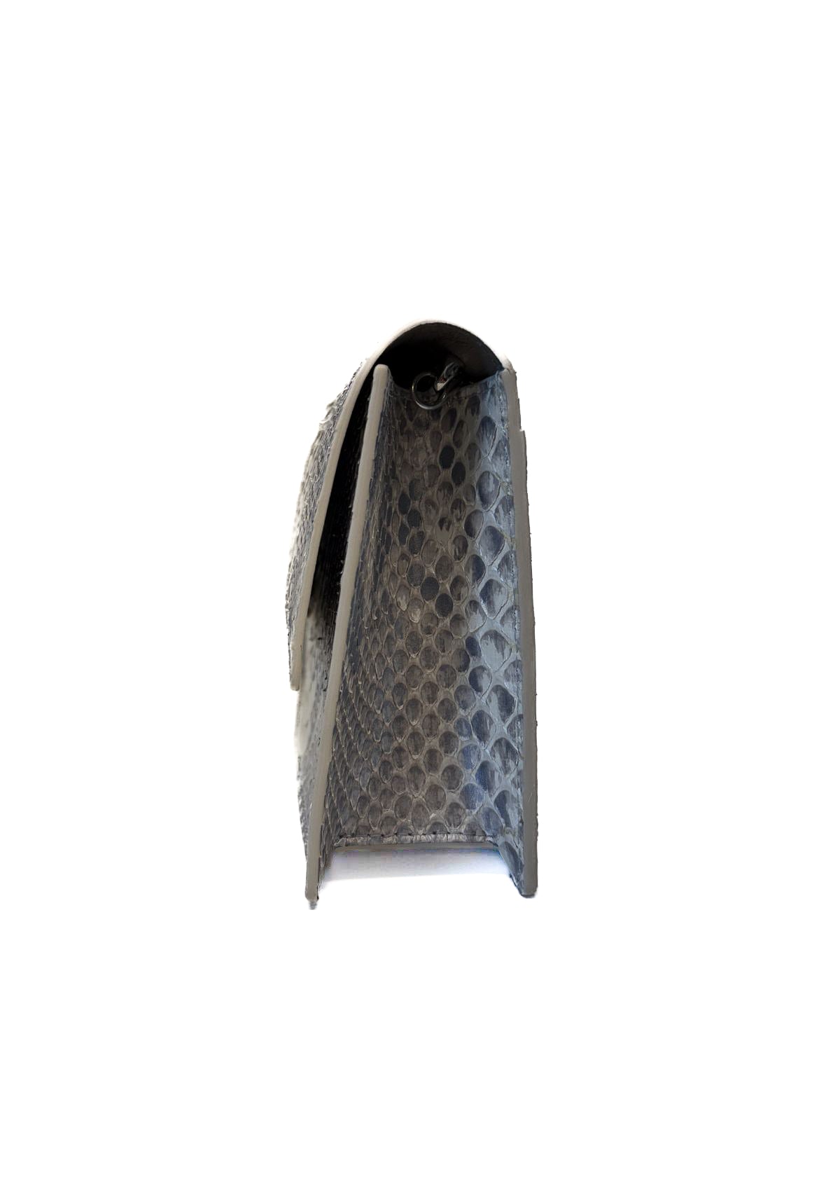 W.KLEINBERG Diana Python Clutch Handbag - Grey