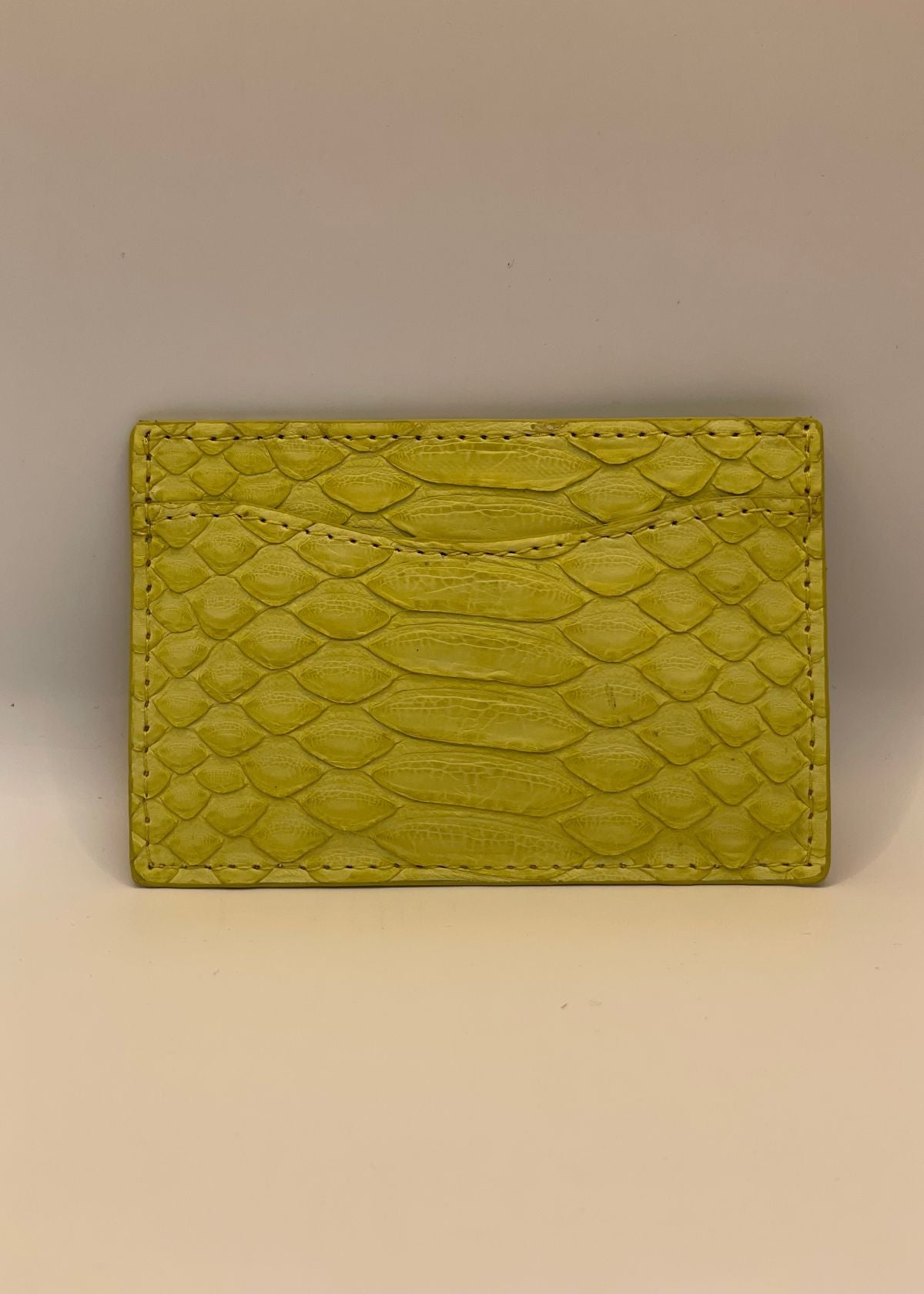 W.KLEINBERG Flat Python Card Case - Yellow