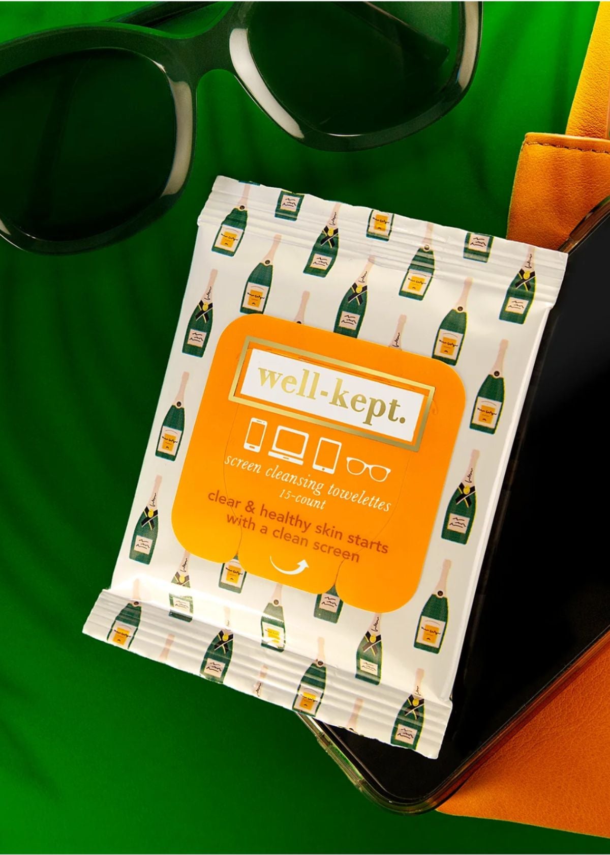 WELL-KEPT Screen Cleansing Towelettes - Bubbly