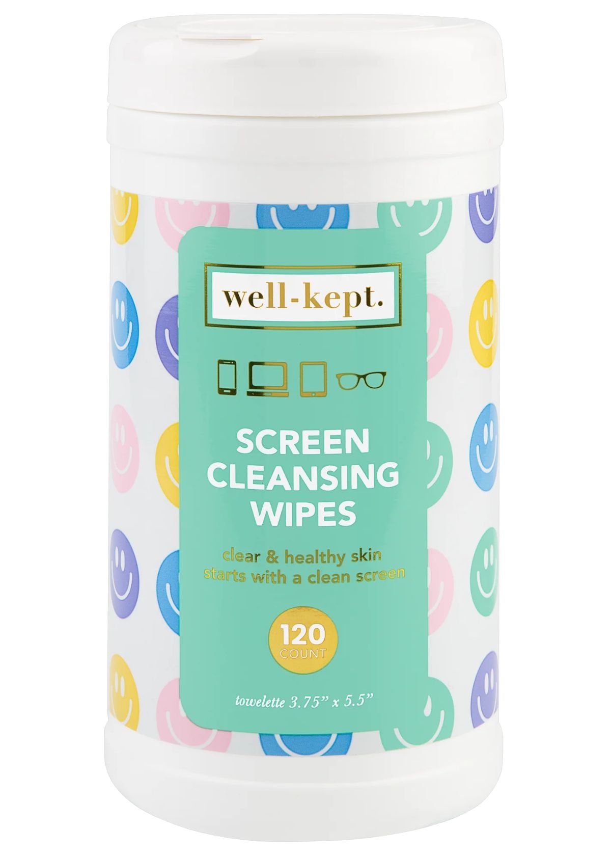 WELL-KEPT Screen Cleaning Wipes - All Smiles Canister