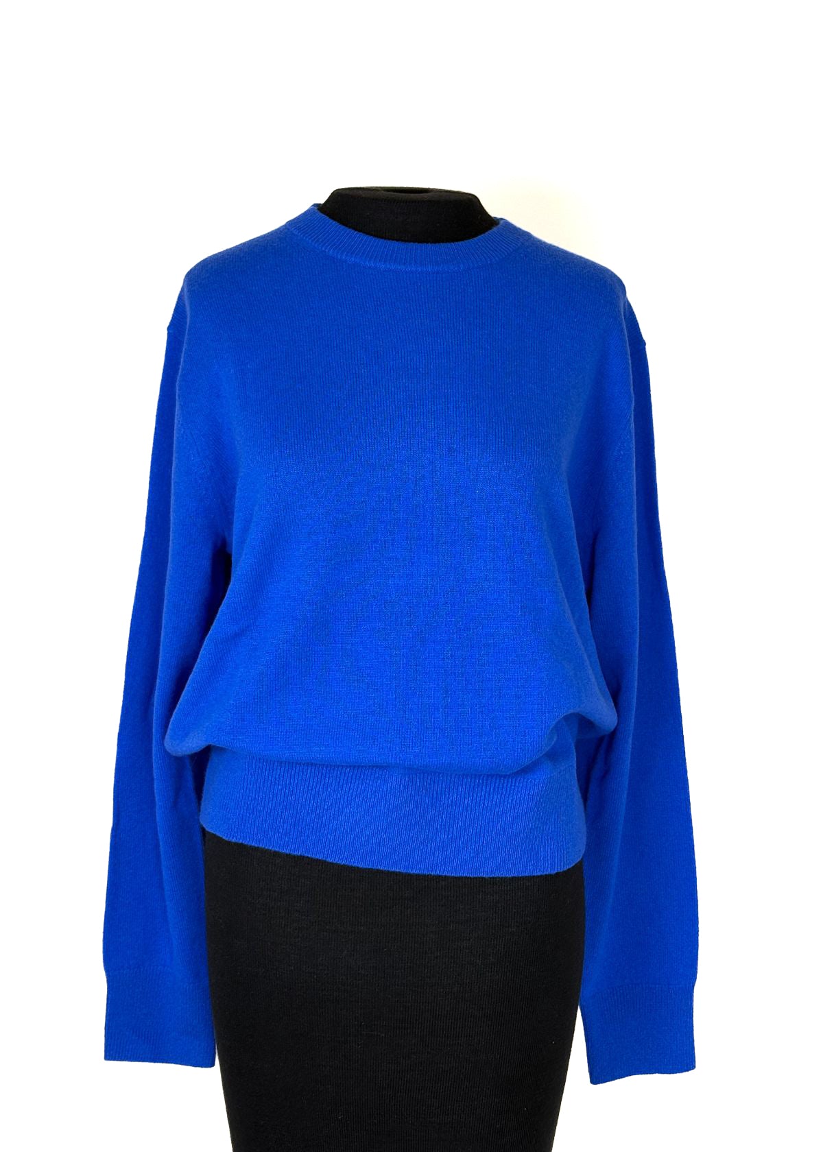WHITE + WARREN Cashmere Crew Sweater - Cobalt Blue