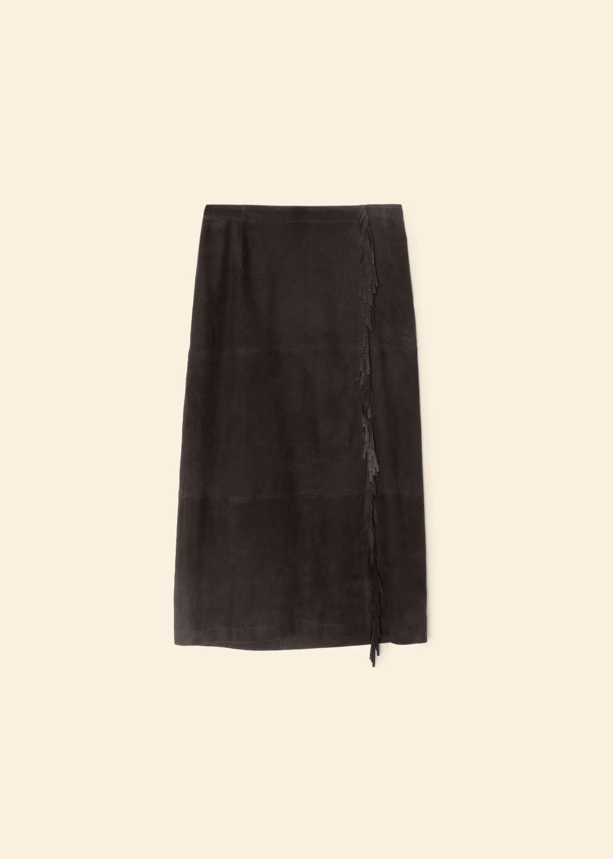 XIRENA Bonnie Suede Midi Skirt - Black