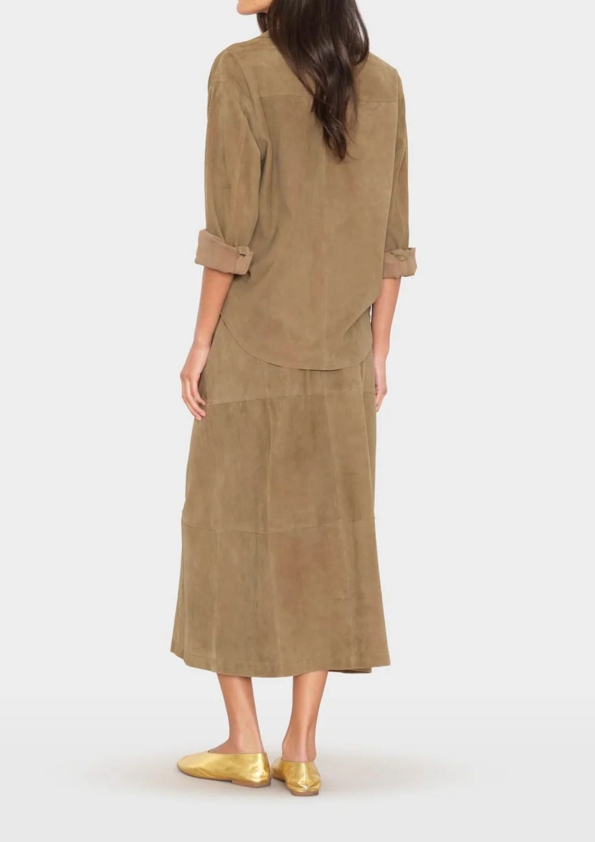 XIREANA Garland Suede Skirt - Lotus