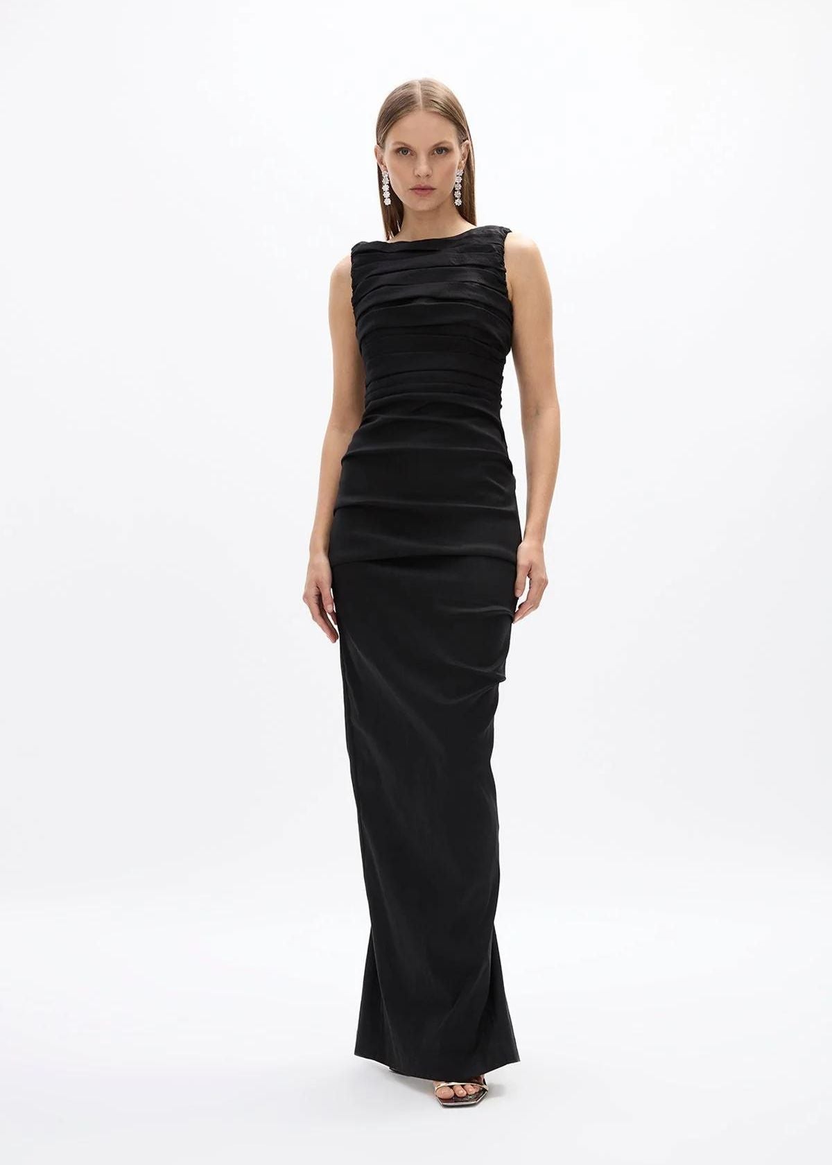 RACHEL GILBERT Adela Gown - Black
