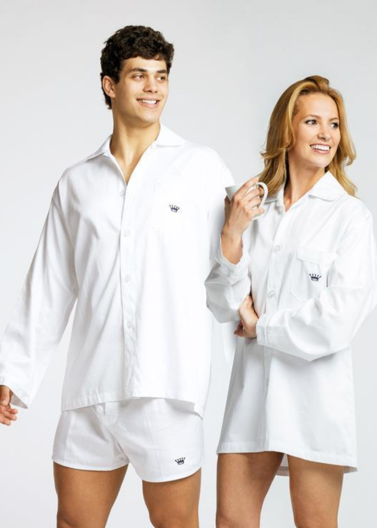 Carriage House White Long Sleeve Lounge Top