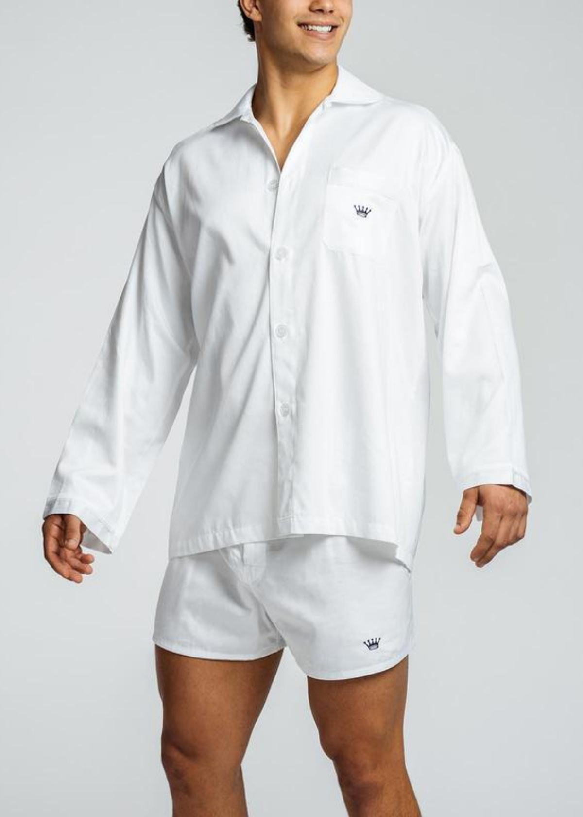 Carriage House White Long Sleeve Lounge Top