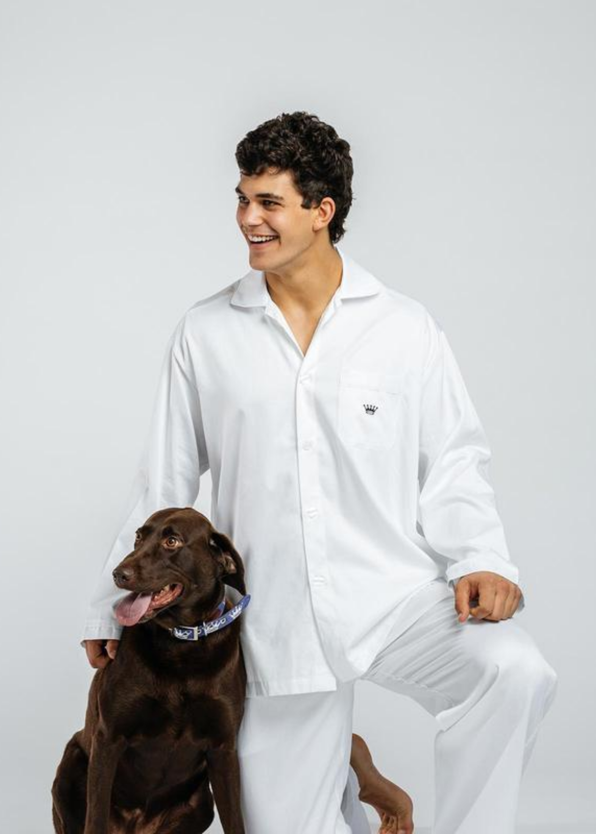 Carriage House White Long Sleeve Lounge Top