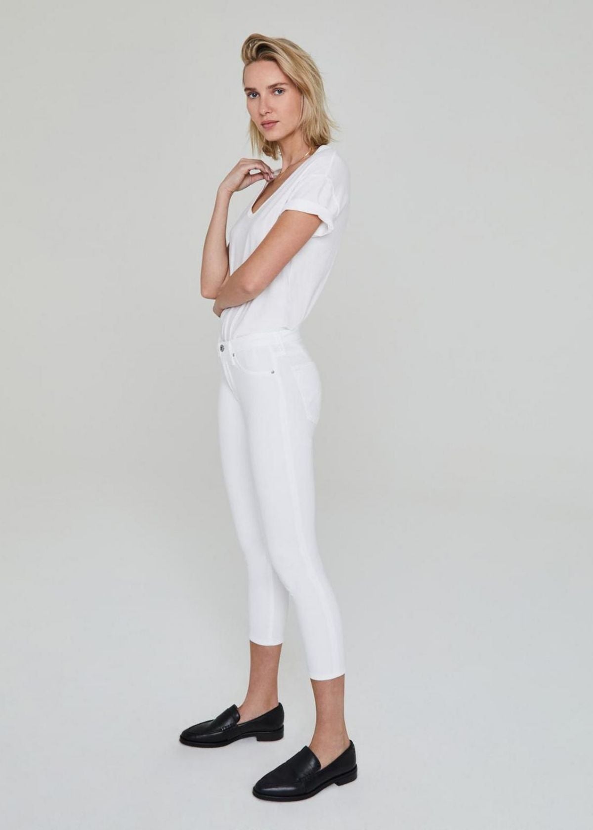 AG Prima Crop Jean in White