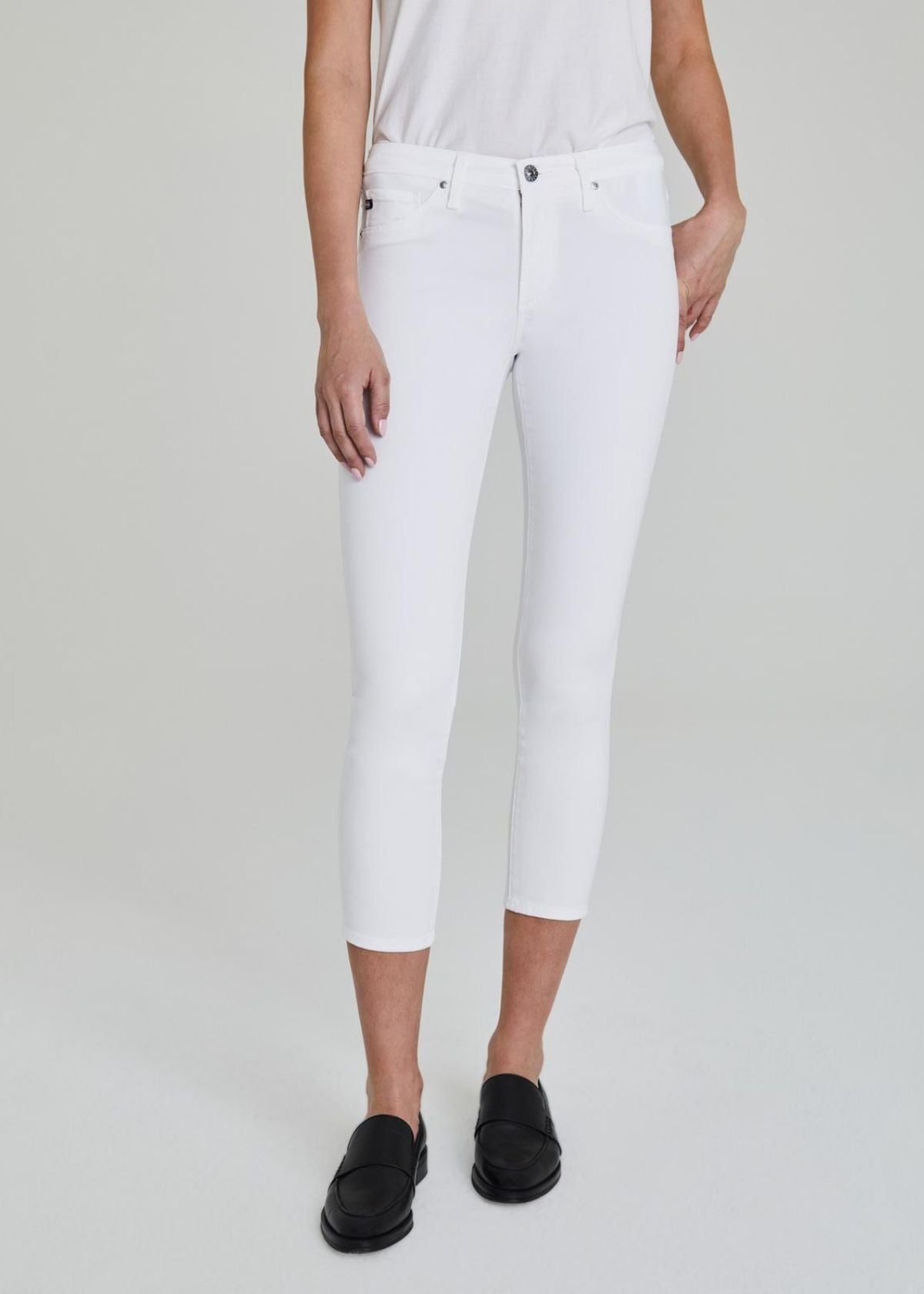 AG Prima Crop Jean in White