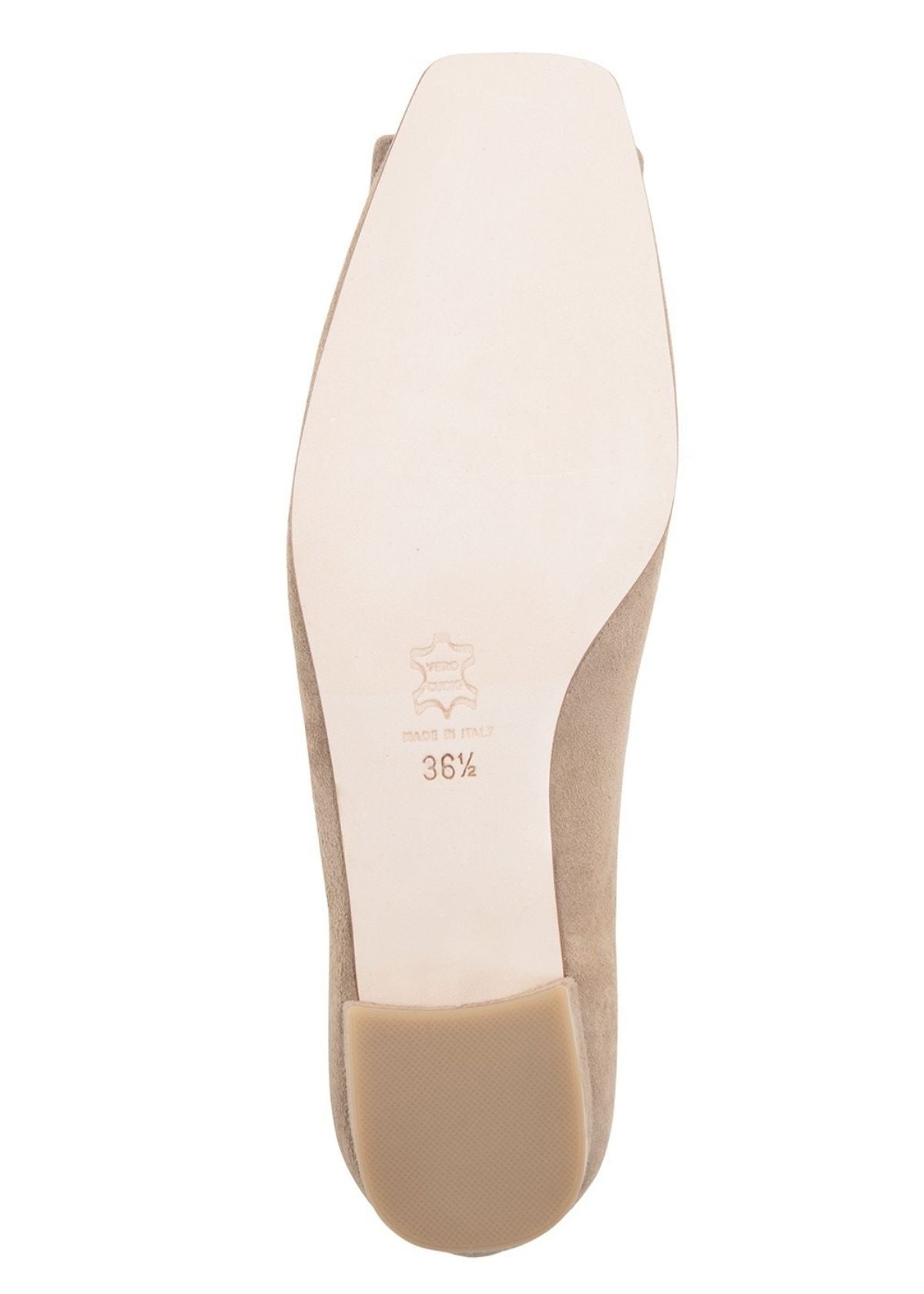 ANN MASHBURN Buckle Shoe in Camel Suede