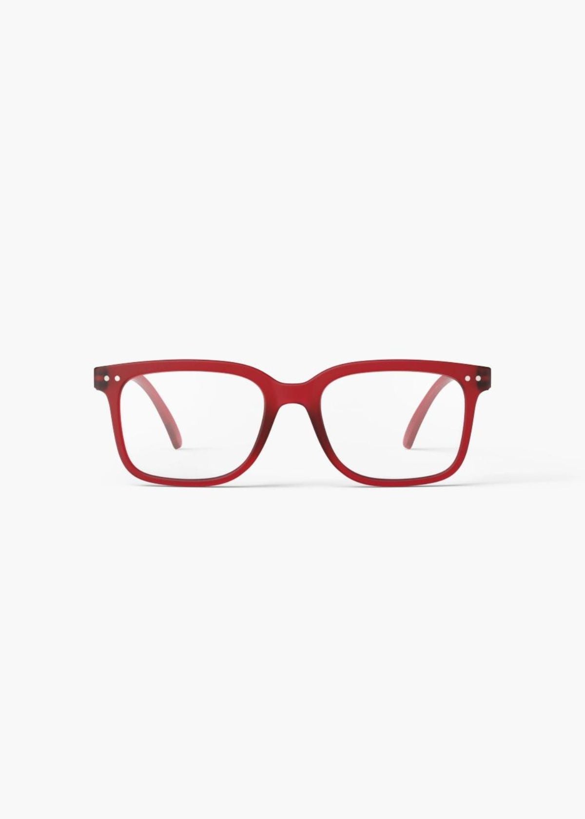 IZIPIZI Rectangular Reading Glasses #L in Red Crystal