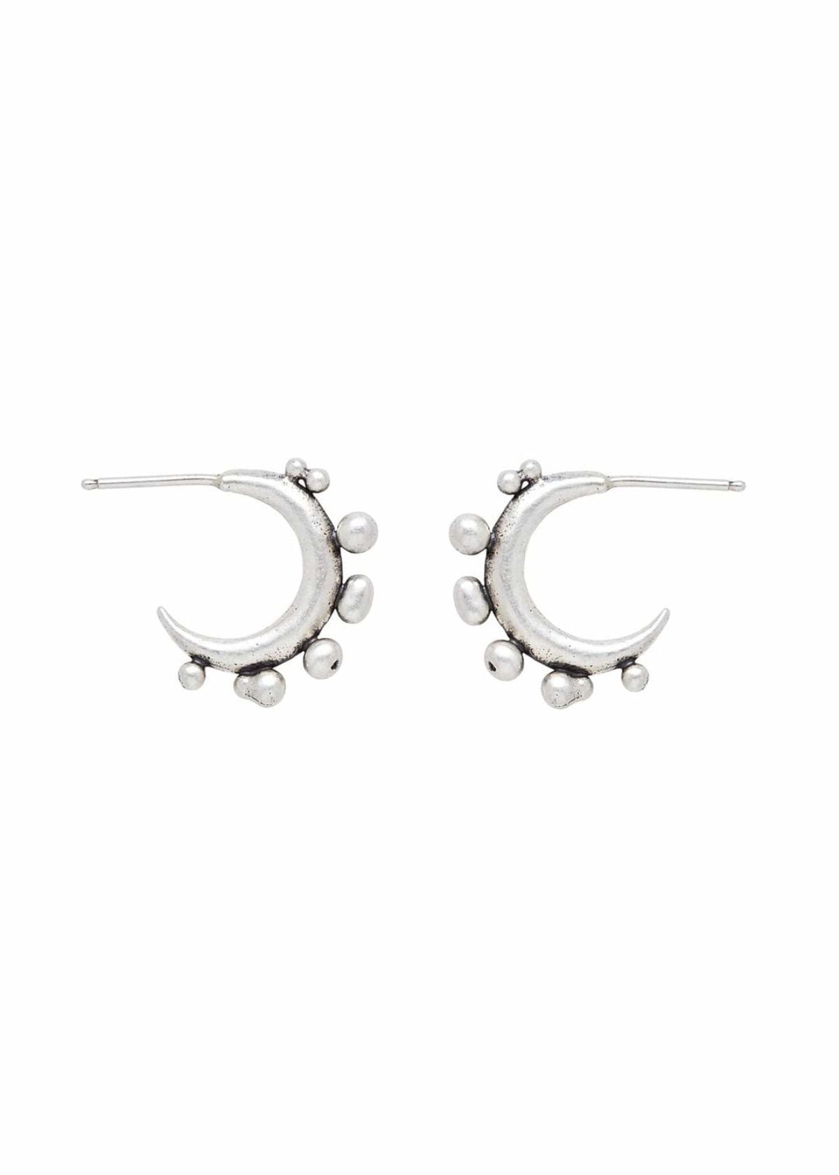 JULIE COHN DESIGN Ore Crescent Sterling Silver Hoop Earring