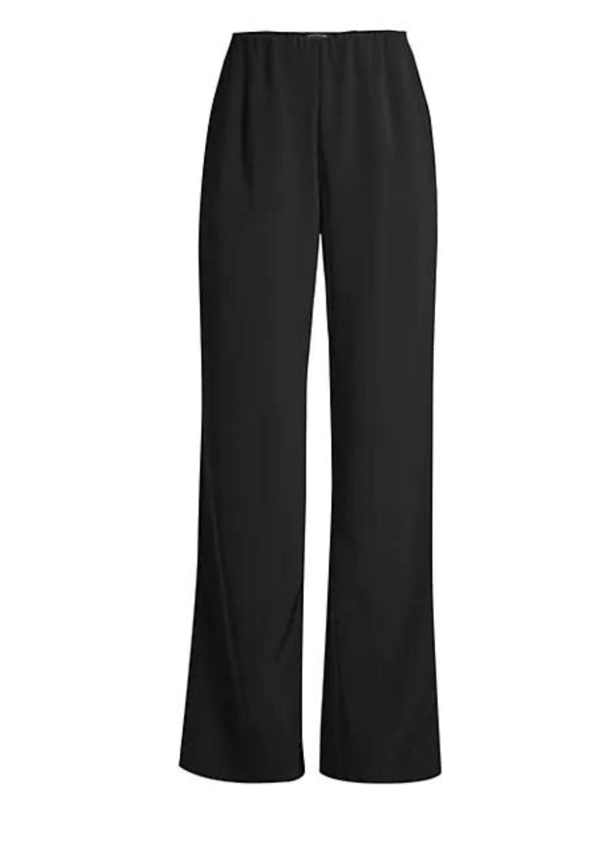 LAFAYETTE 148 Black Studio Pant in Silk Crepe de Chine