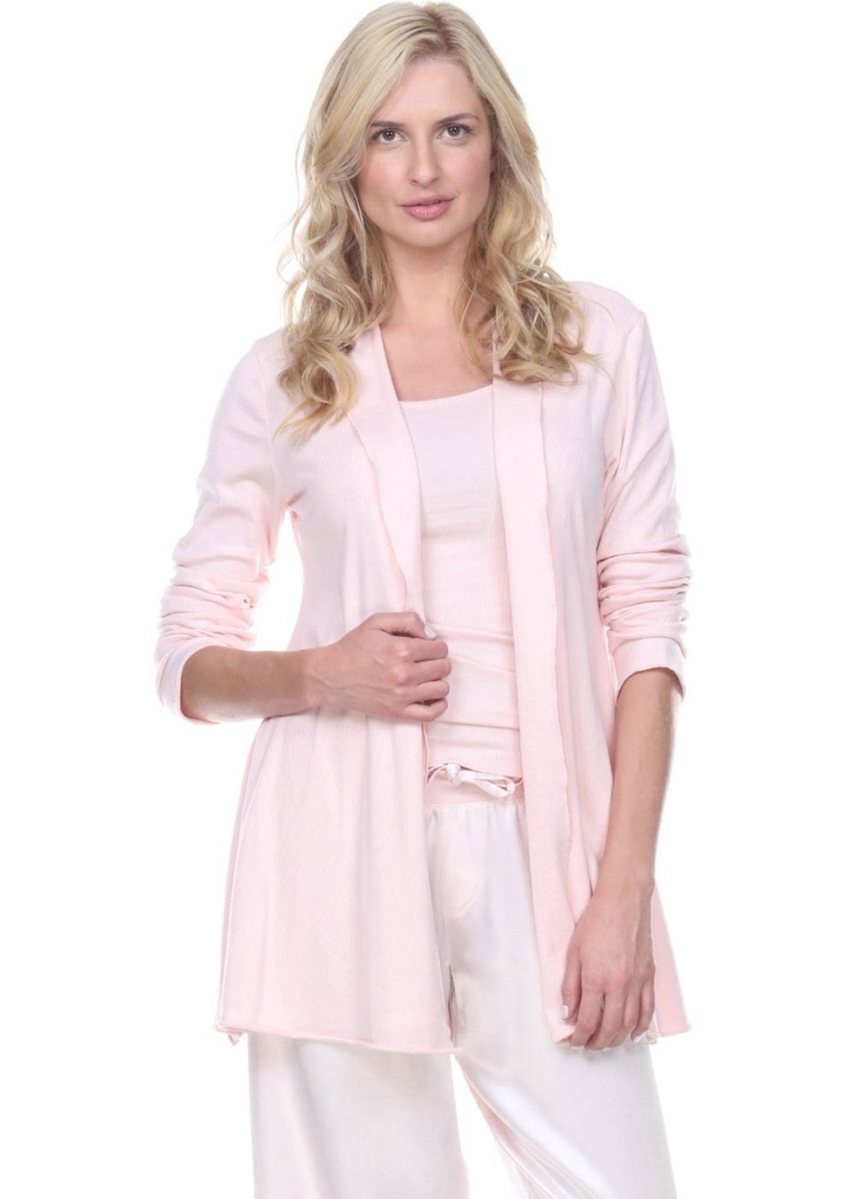 PJ HARLOW Amelia Cardigan in Blush