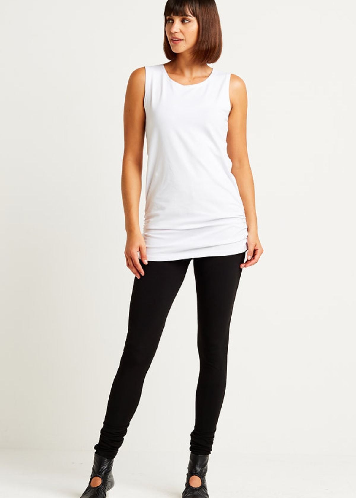 PLANET Ruched Tank - White