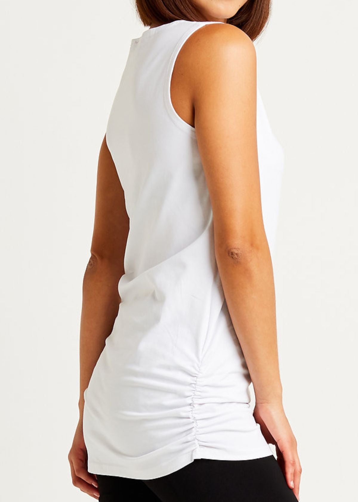 PLANET Ruched Tank - White