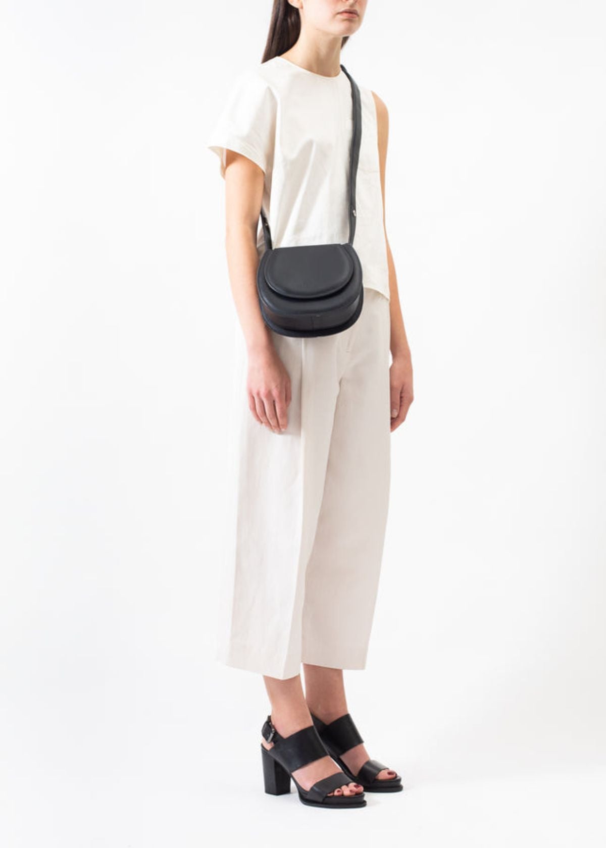 BEHNO Tilda Mini Saddle Bag Convertible Handbag - Black