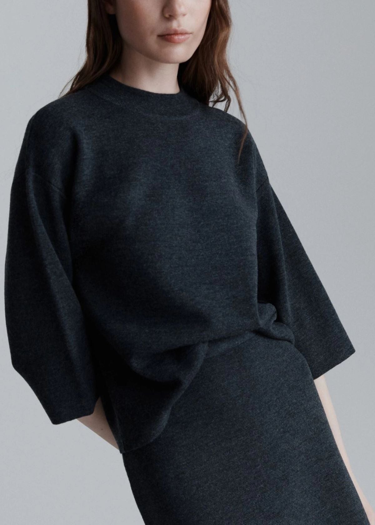 MARELLA Camera Wool Sweater - Dark Grey