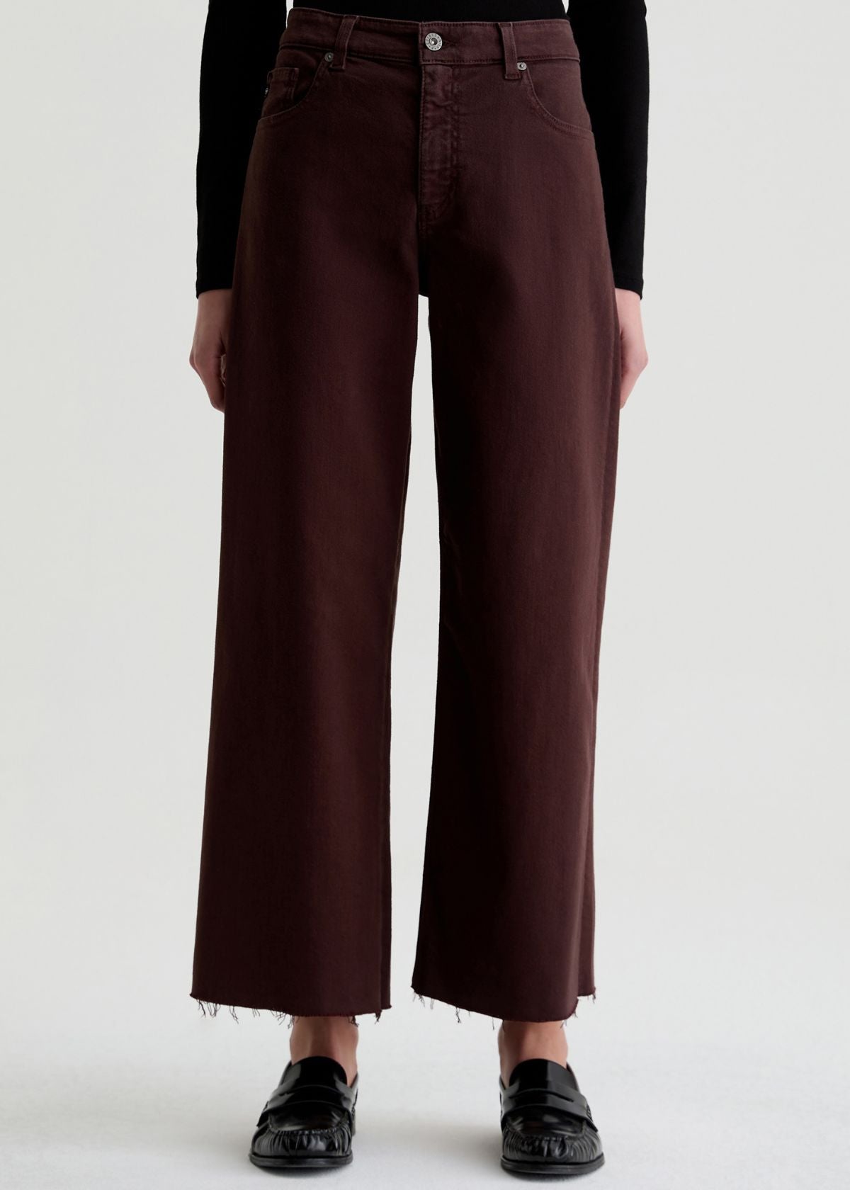 AG Saige Wide Leg Crop Jean - Coffee Bean