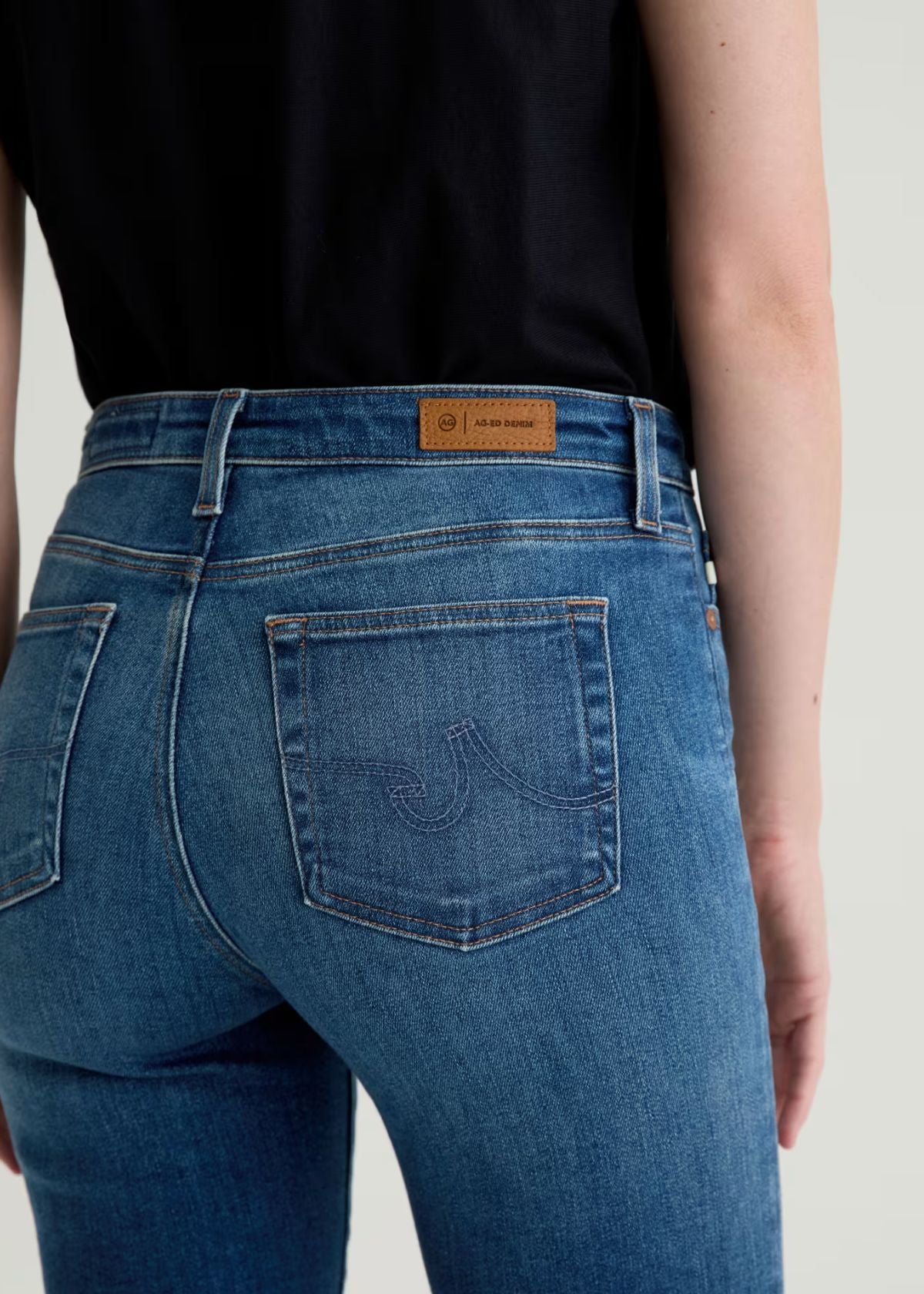 AG Mari Mid Rise Slim Straight Jean - 12 Years Assumption
