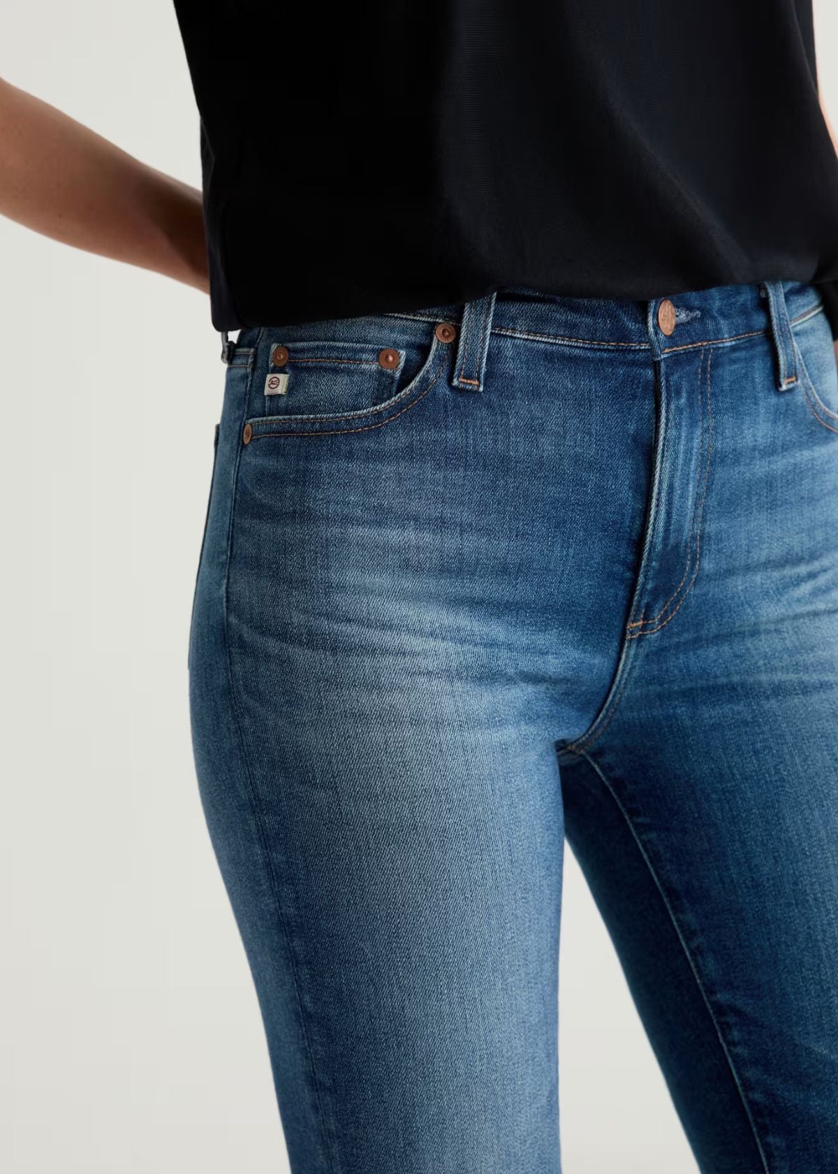 AG Mari Mid Rise Slim Straight Jean - 12 Years Assumption