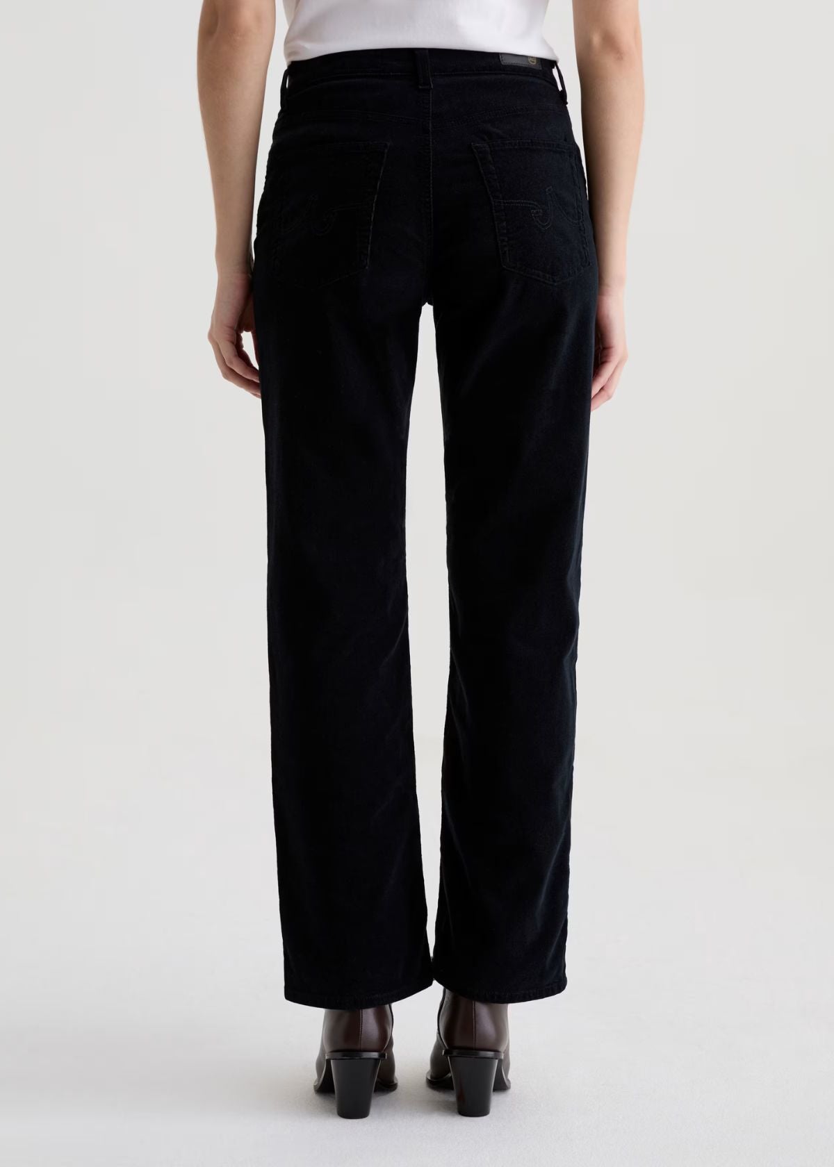 AG Brinley Corduroy Straight Leg Jean - Super Black