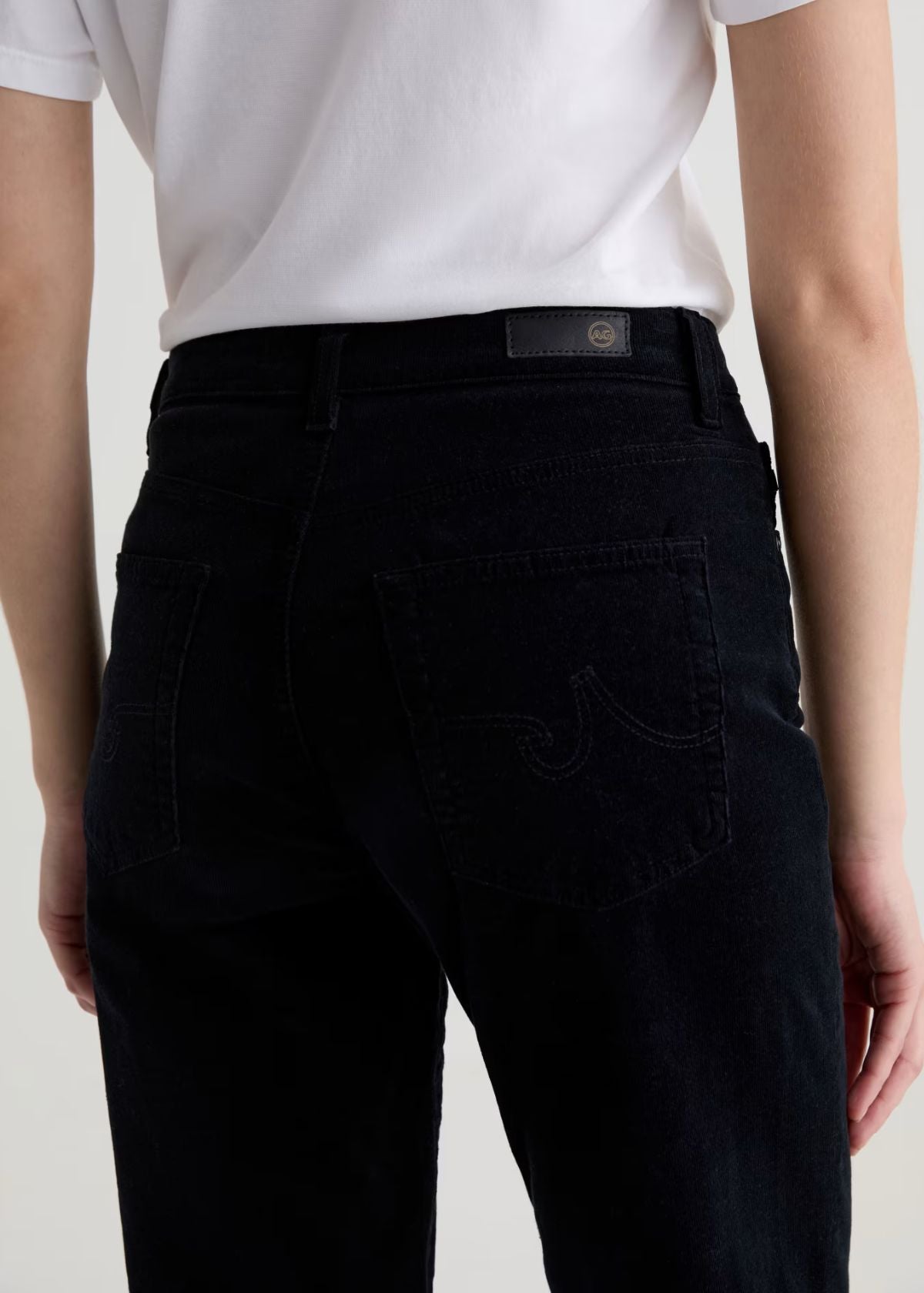 AG Brinley Corduroy Straight Leg Jean - Super Black