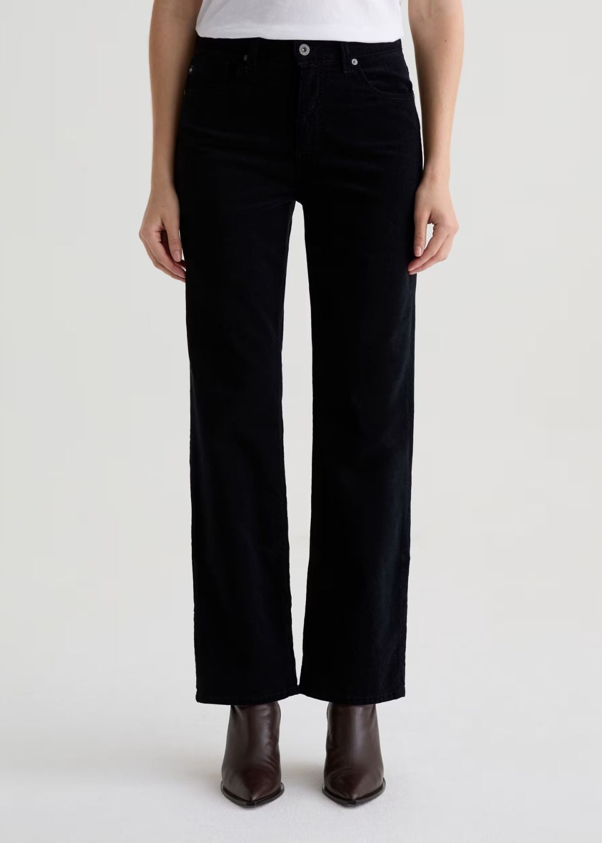 AG Brinley Corduroy Straight Leg Jean - Super Black