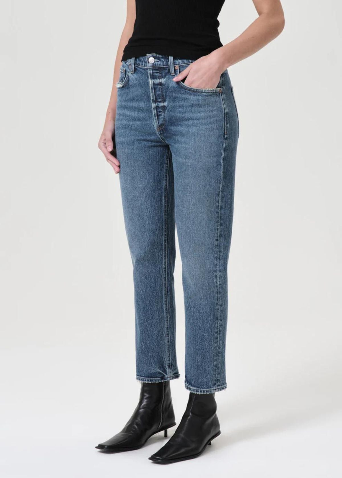 AGOLDE Riley Crop Jean - Moor