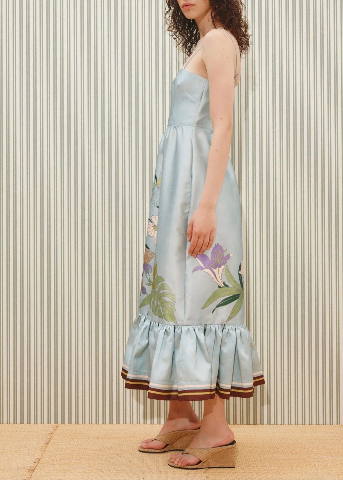 ALEMAIS Alfie Midi Dress - Ice Blue