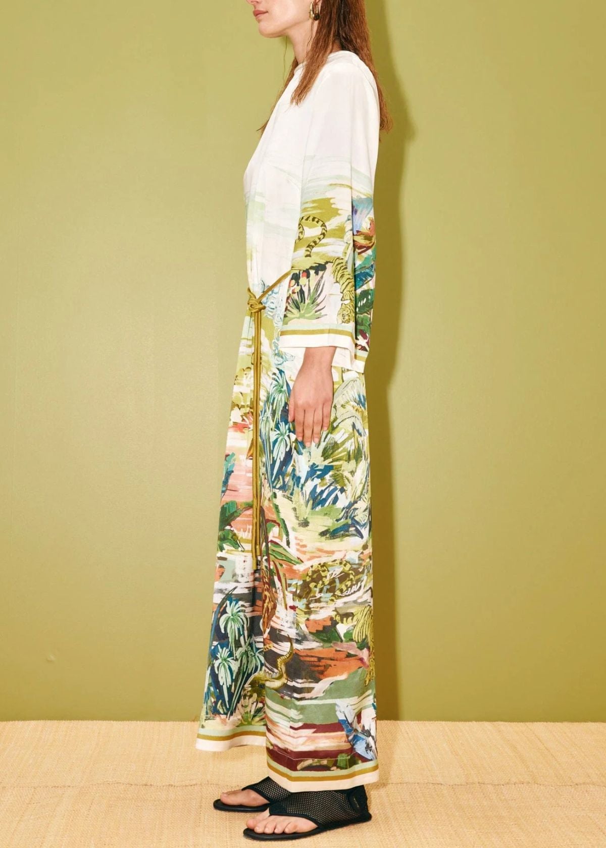 Alemais Jungle Boogie Silk Midi Dress