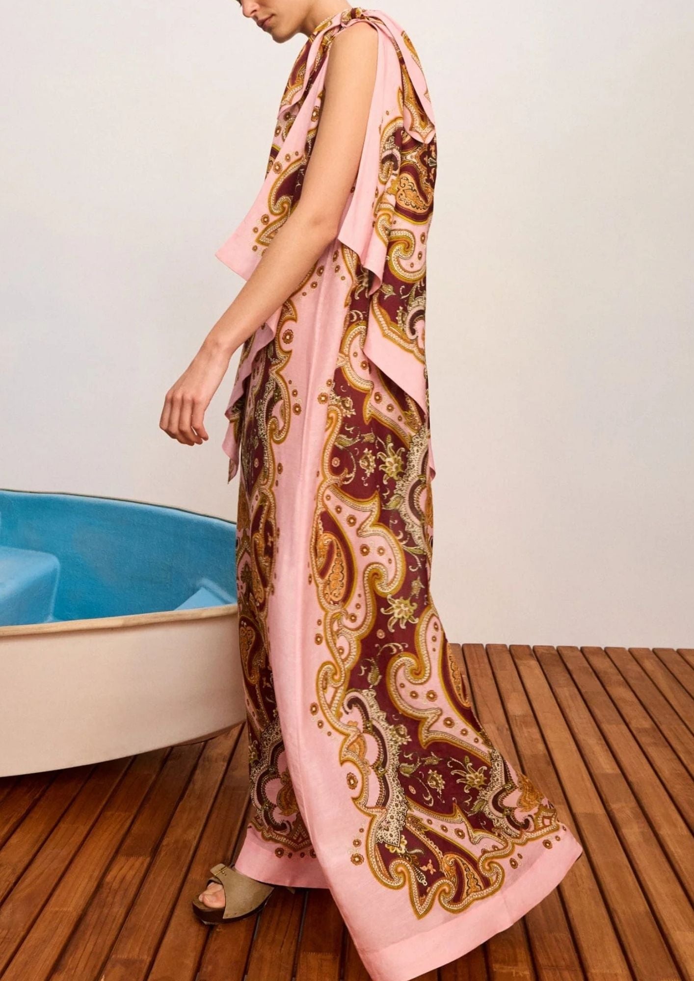 ALEMAIS Porter Midi Dress - Burgundy