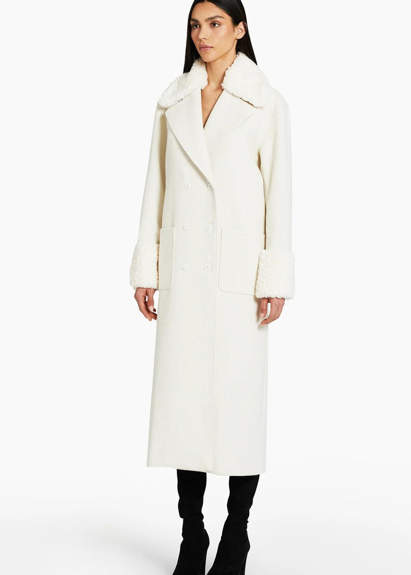 AMANDA UPRICHARD Carrington Coat - Ivory