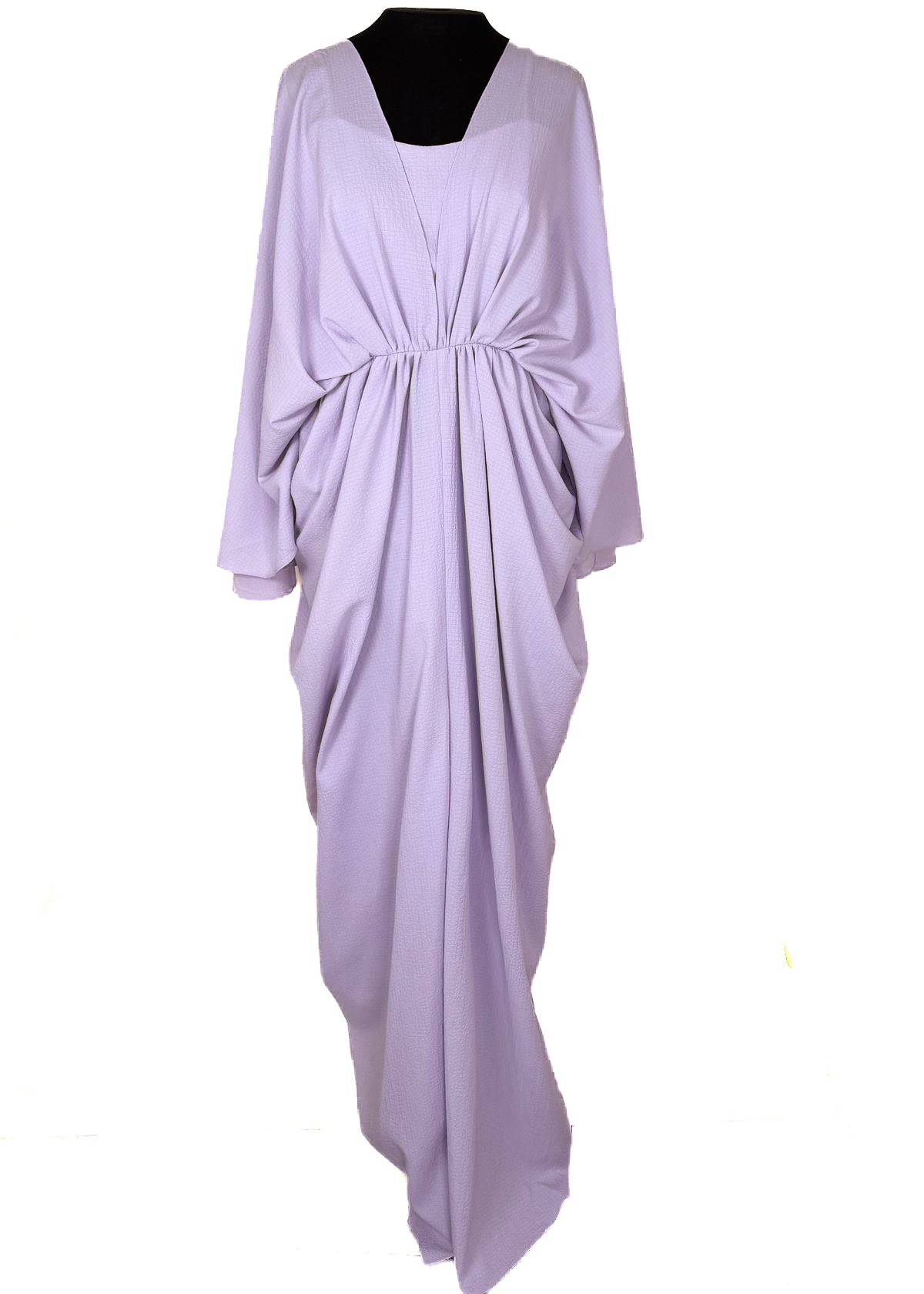 AMSALE Pebble Crepe Caftan - Lilac