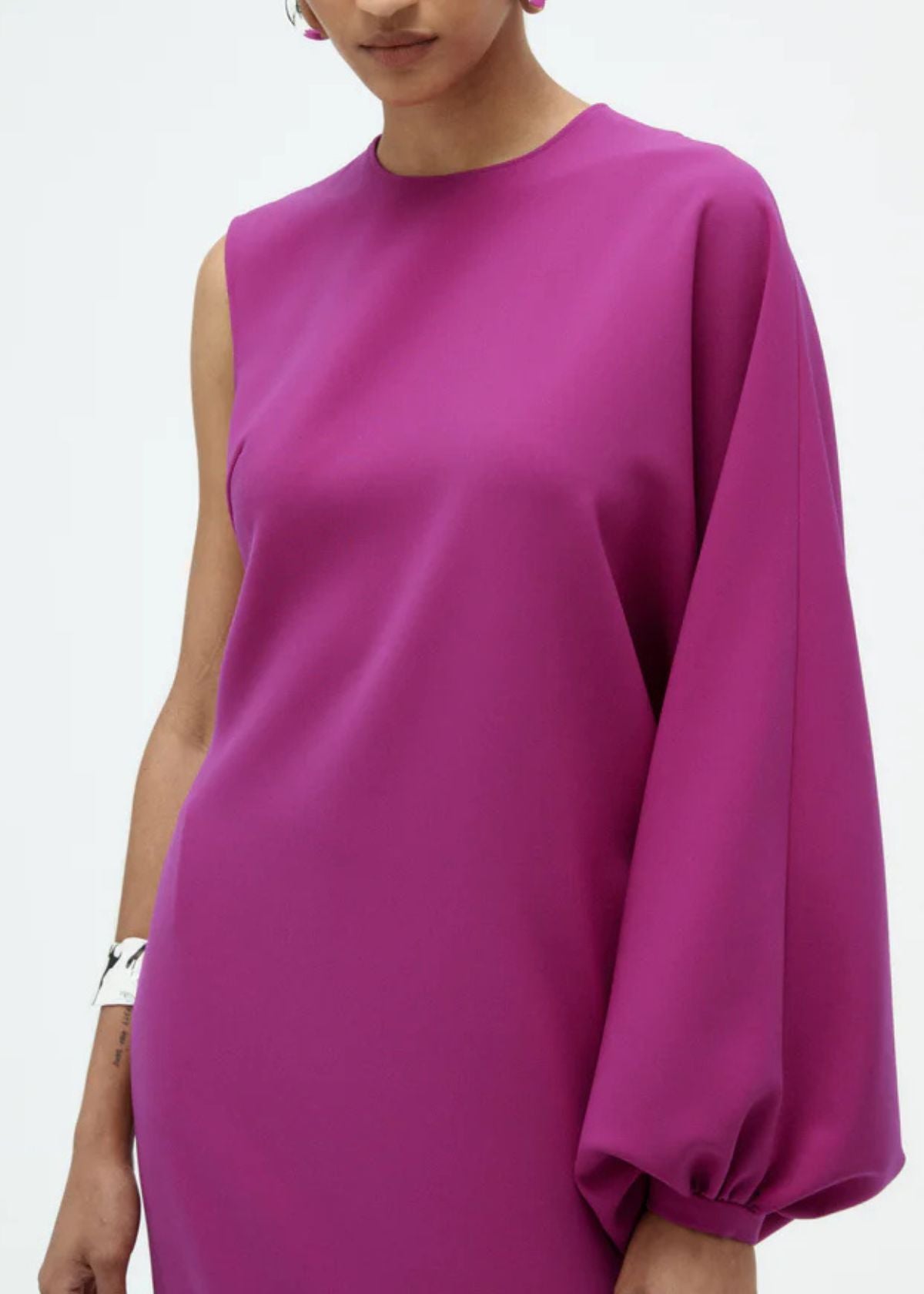 AMSALE One Sleeve Column Gown - Magenta