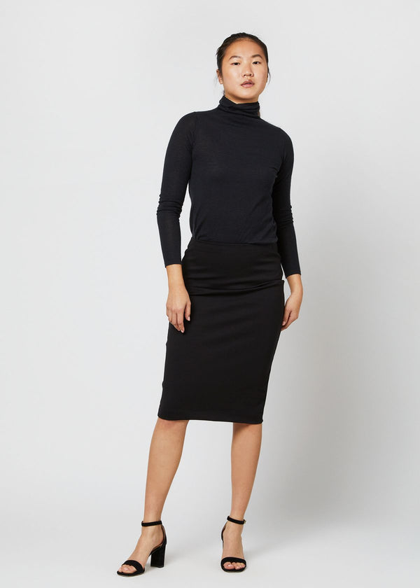ANN MASHBURN Ponte Knit Skirt - Black