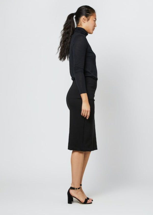 ANN MASHBURN Ponte Knit Skirt - Black