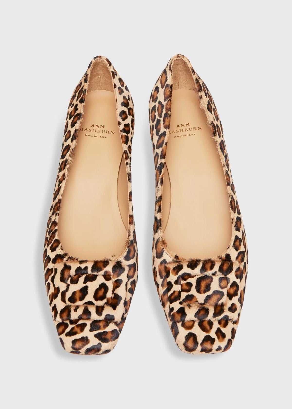 ANN MASHBURN Buckle Shoe - Leopard Calf Hair