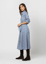 ANN MASHBURN Annette Dress - Blue Helenium Liberty Fabric