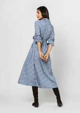 ANN MASHBURN Annette Dress - Blue Helenium Liberty Fabric