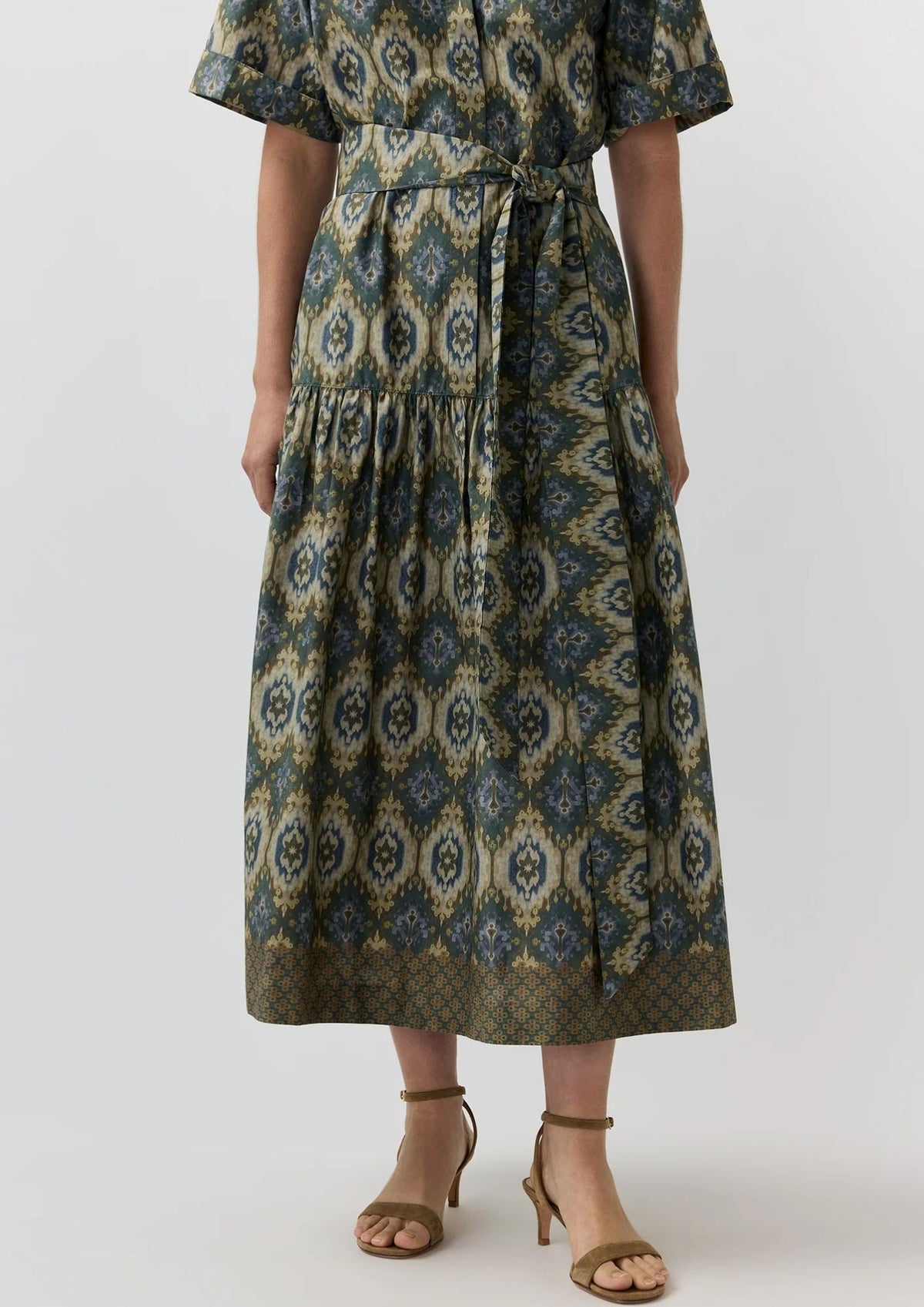ANN MASHBURN Nathalie Dress - Spruce Tobacco Multi Painted Tapestry