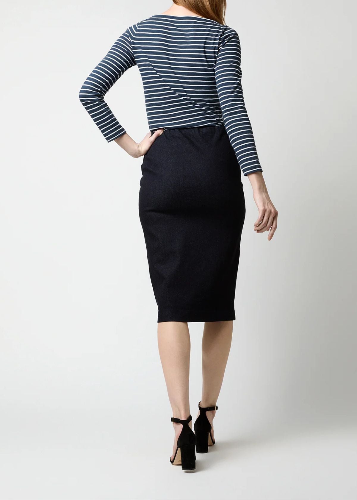 ANN MASHBURN Pull On Skirt - Indigo Stretch Denim